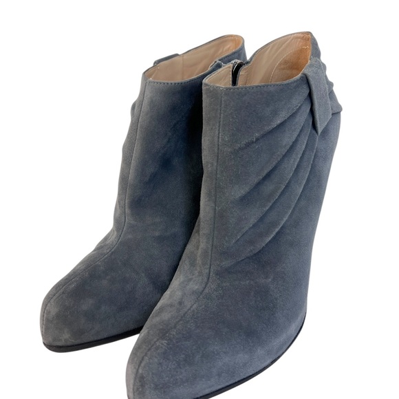 Valentino Garavani gray suede platform ankle boots - Picture 6 of 8